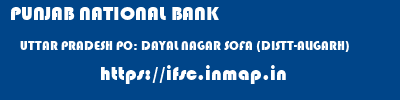 PUNJAB NATIONAL BANK  UTTAR PRADESH PO: DAYAL NAGAR SOFA (DISTT-ALIGARH)   ifsc code